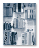Music Art - Various Accordions 11" x 14" Mono Tone Print (Choose Your Color)