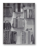 Music Art - Various Accordions 11" x 14" Mono Tone Print (Choose Your Color)