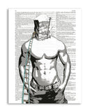 Sculpting Man 8.5"x11" Semi Translucent Dictionary Art Print - Neckahneck Artist Edition