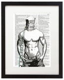 Sculpting Man 8.5"x11" Semi Translucent Dictionary Art Print - Neckahneck Artist Edition