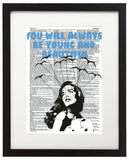 Young & Beautiful 8.5"x11" Semi Translucent Dictionary Art Print