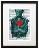 Psychedelic Heart 8.5"x11" Semi Translucent Dictionary Art Print