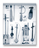 Bowed String Instruments 2 - 11" x 14" Mono Tone Print (Choose Your Color)