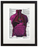 Psychedelic Anatomy 6 8.5"x11" Semi Translucent Dictionary Art Print