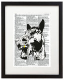Laughing Horse 8.5"x11" Semi Translucent Dictionary Art Print