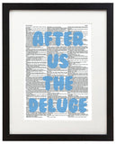 The Deluge 8.5"x11" Semi Translucent Dictionary Art Print