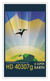 Experience the Gravity of HD 40307g A Super Earth 13”x22” Vintage Style Showprint Poster - Concert Bill - Home Nostalgia Decor Wall Art Print
