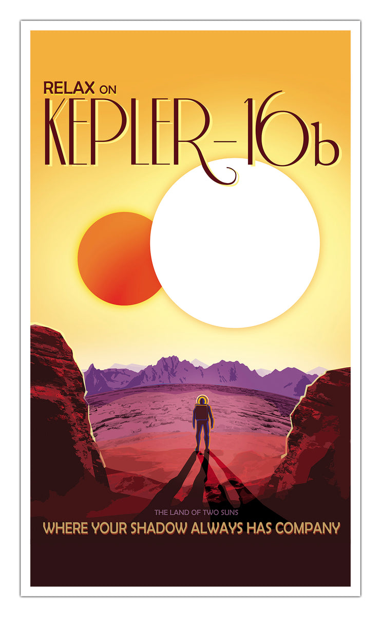 Relax on Kepler-16b 13”x22” Vintage Style Showprint Poster