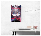 What Do We Want? Time Travel! When Do We Want It? Its Irrelevant! 13”x22” Vintage Style Showprint Poster - Home Nostalgia Decor Wall Art Print (Wormhole) - Jacob Andrew Dodge Artist Edition