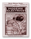 Modern Electrics 02/1912 - 11" x 14" Mono Tone Print (Choose Your Color)
