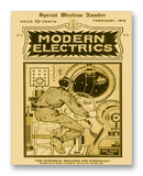 Modern Electrics 02/1912 - 11" x 14" Mono Tone Print (Choose Your Color)