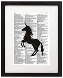 Space Unicorn 8.5"x11" Semi Translucent Dictionary Art Print