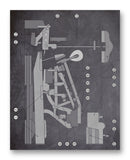 Piano Mechanism - 11" x 14" Mono Tone Print (Choose Your Color)