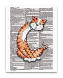 Alpha Set 1-C 8.5"x11" Semi Translucent Dictionary Art Print