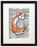 Alpha Set 1-C 8.5"x11" Semi Translucent Dictionary Art Print