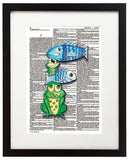 Alpha Set 1-F 8.5"x11" Semi Translucent Dictionary Art Print