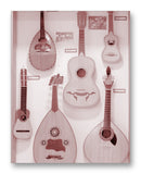 Plucked String Instruments No.1 - 11" x 14" Mono Tone Print (Choose Your Color)