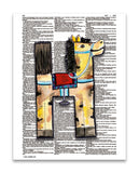 Alpha Set 1-H 8.5"x11" Semi Translucent Dictionary Art Print