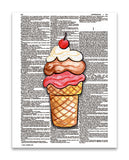 Alpha Set 1-I 8.5"x11" Semi Translucent Dictionary Art Print