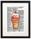 Alpha Set 1-I 8.5"x11" Semi Translucent Dictionary Art Print