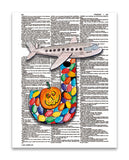 Alpha Set 1-J 8.5"x11" Semi Translucent Dictionary Art Print