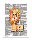 Alpha Set 1-L 8.5"x11" Semi Translucent Dictionary Art Print