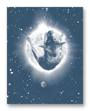 Laika the Space Dog Floating Near the Sun 11" x 14" Mono Tone Print (Choose Your Color)