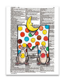 Alpha Set 1-M 8.5"x11" Semi Translucent Dictionary Art Print