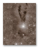 Star Formation Lupus Cloud 11" x 14" Mono Tone Print (Choose Your Color)