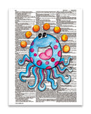 Alpha Set 1-O 8.5"x11" Semi Translucent Dictionary Art Print