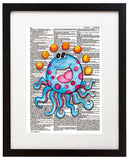 Alpha Set 1-O 8.5"x11" Semi Translucent Dictionary Art Print