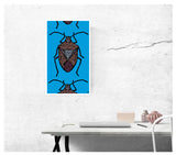 Stink Bug Blue Stank 13”x22” Vintage Style Showprint Poster - Home Nostalgia Decor Wall Art Print - Kristy Joyce Artist Edition