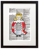 Alpha Set 1-Q 8.5"x11" Semi Translucent Dictionary Art Print