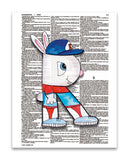 Alpha Set 1-R 8.5"x11" Semi Translucent Dictionary Art Print