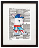 Alpha Set 1-R 8.5"x11" Semi Translucent Dictionary Art Print