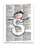 Alpha Set 1-S 8.5"x11" Semi Translucent Dictionary Art Print