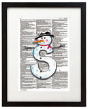 Alpha Set 1-S 8.5"x11" Semi Translucent Dictionary Art Print