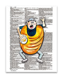 Alpha Set 1-U 8.5"x11" Semi Translucent Dictionary Art Print