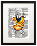 Alpha Set 1-U 8.5"x11" Semi Translucent Dictionary Art Print