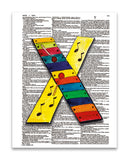 Alpha Set 1-X 8.5"x11" Semi Translucent Dictionary Art Print