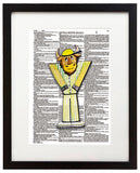 Alpha Set 1-Y 8.5"x11" Semi Translucent Dictionary Art Print