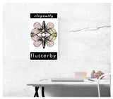 Elegantly Flutterby Black & White 13”x22” Vintage Style Showprint Poster - Home Nostalgia Decor Wall Art Print - Kristy Joyce Artist Edition