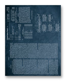 Alpine Ski Patent 1 11" x 14" Mono Tone Print (Choose Your Color)