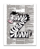 Alpha Set 1-Z 8.5"x11" Semi Translucent Dictionary Art Print