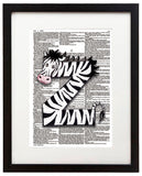 Alpha Set 1-Z 8.5"x11" Semi Translucent Dictionary Art Print