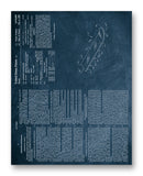 Snowboard Patent 11" x 14" Mono Tone Print (Choose Your Color)
