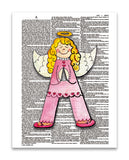 Alpha Set 2-A 8.5"x11" Semi Translucent Dictionary Art Print