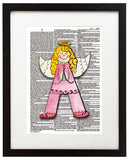 Alpha Set 2-A 8.5"x11" Semi Translucent Dictionary Art Print