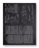 Snow Surfboard Patent 11" x 14" Mono Tone Print (Choose Your Color)