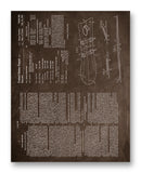 Snow Surfboard Patent 11" x 14" Mono Tone Print (Choose Your Color)